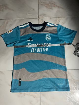 Camiseta Real Madrid Benzema 9 Adidas Azul