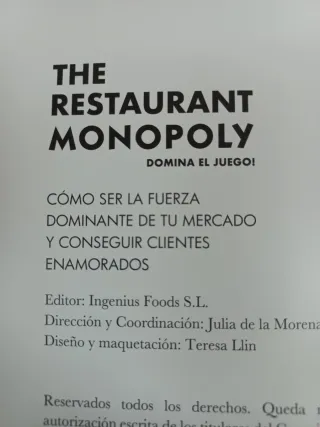 LIBRO:THE RESTAURANT MONOPOLY.