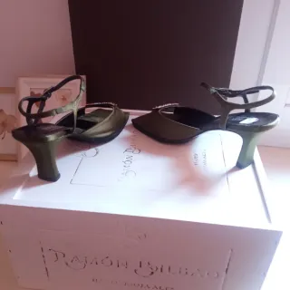 Sandalias LODI verde oliva con pedrería