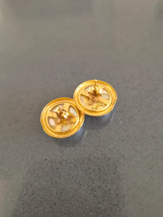 Pendientes perla oro