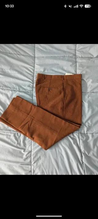 Pantaloni Vintage Velluto a Coste Ruggine Tg.48