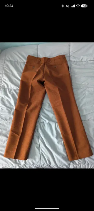 Pantaloni Vintage Velluto a Coste Ruggine Tg.48