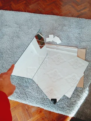 Espejo de pared cuadrado