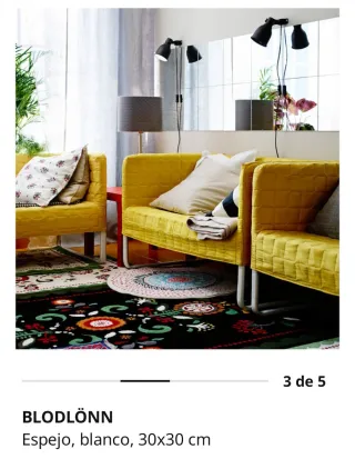 Espejo de pared cuadrado