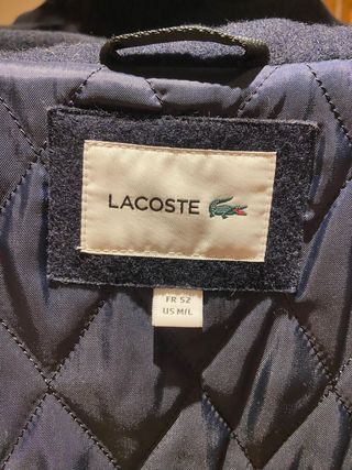 Abrigo Lacoste Lana Azul Marino Talla M/L