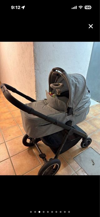 Carro de bebé completo gris Marca kinderfrat