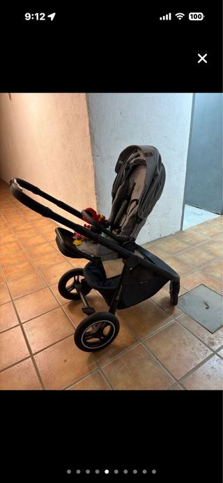 Carro de bebé completo gris Marca kinderfrat