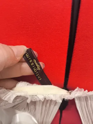 Vestido lencero Intimissimi seda beige/blanco T.M