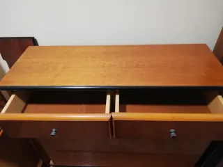 Mueble modular vitrina bar cajonera 2 bajos baldas