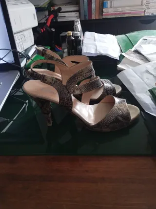 Sandali Calpierre trama rettile  41 V.pelle Cuoio