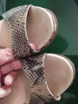 Sandali Calpierre trama rettile  41 V.pelle Cuoio