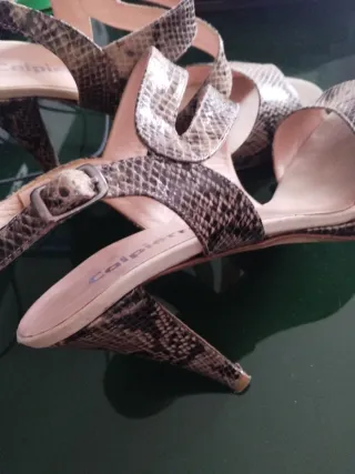 Sandali Calpierre trama rettile  41 V.pelle Cuoio