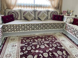 Salón Marroquí Beige y Rojo