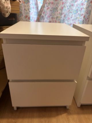 Mesitas de noche IKEA Malm blancas