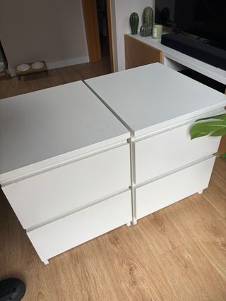 Mesitas de noche IKEA Malm blancas