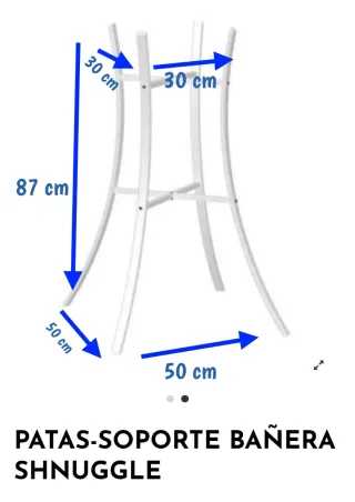 Bañera Shnuggle con soporte patas plegable