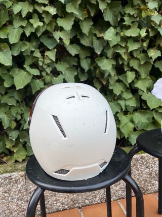 Casco nieve blanco Decathlon con gafas