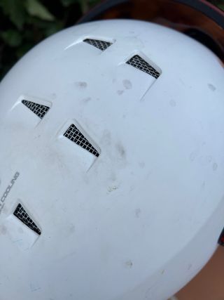 Casco nieve blanco Decathlon con gafas