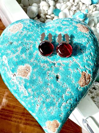 Copribottoni Gocce Vetro Soffiato Rubino