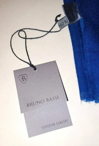 Sciarpa Foulard uomo blu grigio - Bruno Bassi