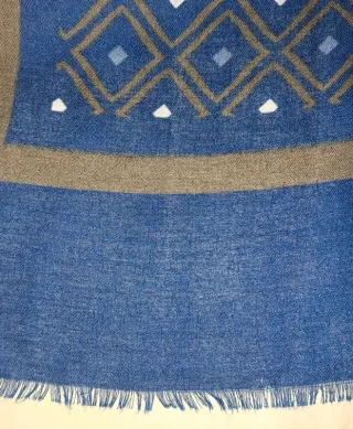 Sciarpa Foulard uomo blu grigio - Bruno Bassi