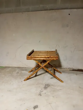 Taburete plegable de bambú