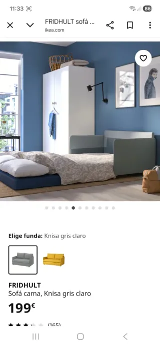 Sofá Cama  Gris