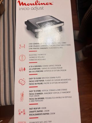 Plancha/parrilla doble Moulinex