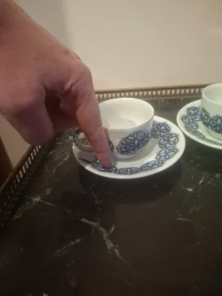 2 Tazas y Platos Sargadelos Azul y Blanco