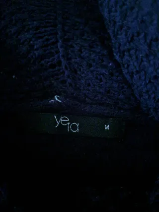 Jersey azul mujer cuello alto