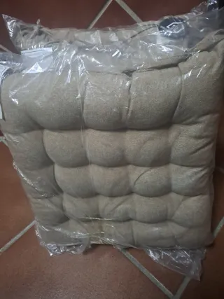 4 Cojines para Taburetes Beige