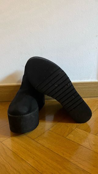 Botines negros plataforma Leaftis
