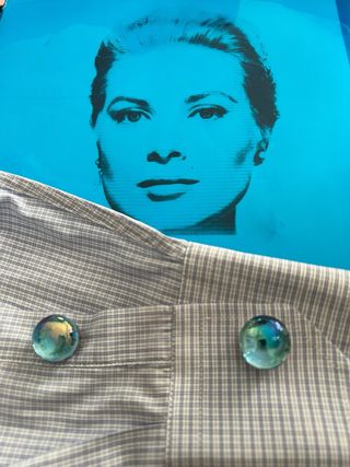 Copribottoni “gocce di Vetro Soffiato” Turchese