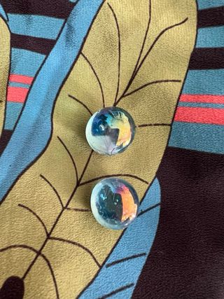 Copribottoni “gocce di Vetro Soffiato” Turchese