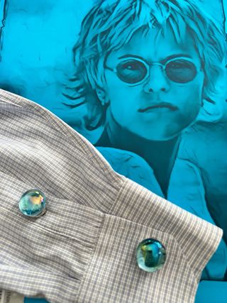 Copribottoni “gocce di Vetro Soffiato” Turchese