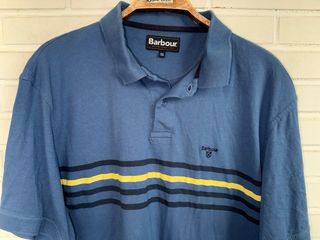 Polo Barbour Azul Rayas Talla XXL