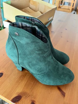 Botines Mustang Verde Talla 38