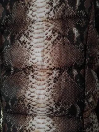 Chaqueta acolchada estampado serpiente