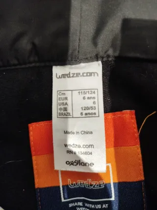 Pantalón de nieve con tirantes niño 6 años