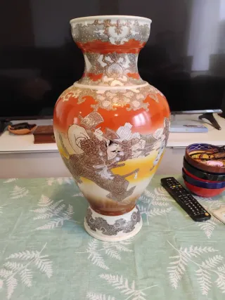 Jarrón chino decorado cerámica