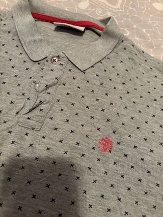 Polo Springfield gris estampado