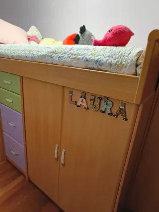 Dormitorio infantil tren literas