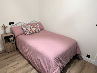 Cama metálica blanca 120x190