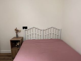 Cama metálica blanca 120x190