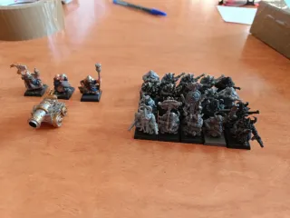 Warhammer Enanos Cañón y Figuras