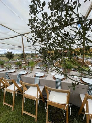 Alquiler Pérgola de Tela y Madera