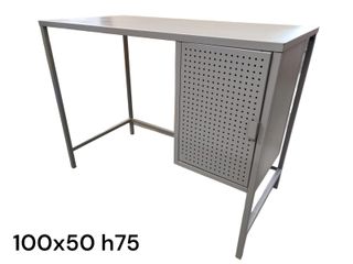 Escritorio industrial metal gris 100x50 h75