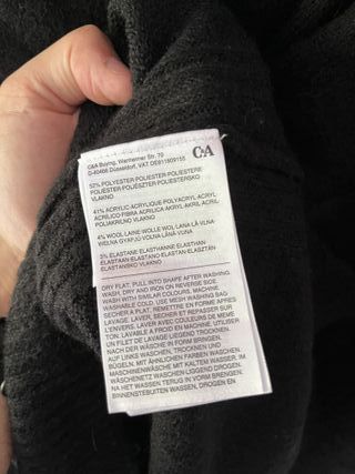 C&A Sudadera con Capucha Negra Talla L