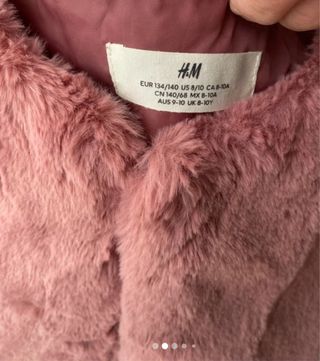 Chaleco pelo rosa HyM T. 8-10 NUEVO