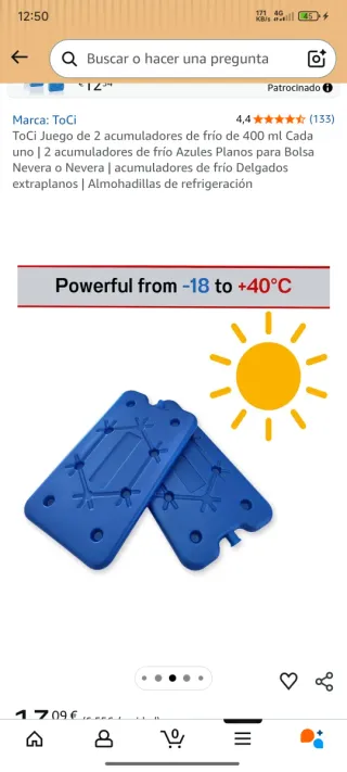 Pack acumuladores de frío. ¡¡A estrenar!